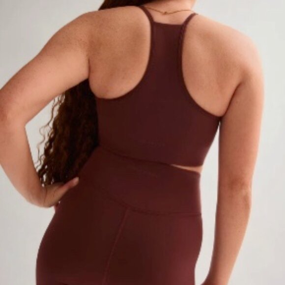 Girlfriend Collective High-Neck Racerback Crop Tank – Size L - Picture 2 of 6